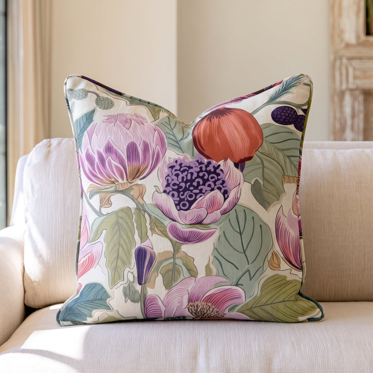 Margo Fruit Throw Pillow - Painted Paper