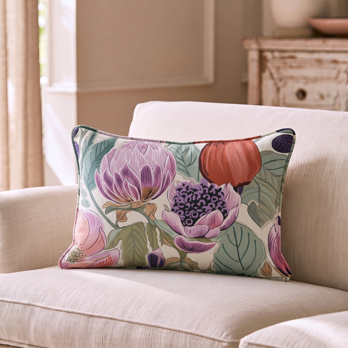 Margo Fruit Throw Pillow - Painted Paper