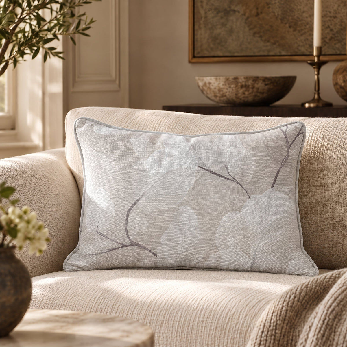 Meadow Glow Throw Pillow - Painted Paper