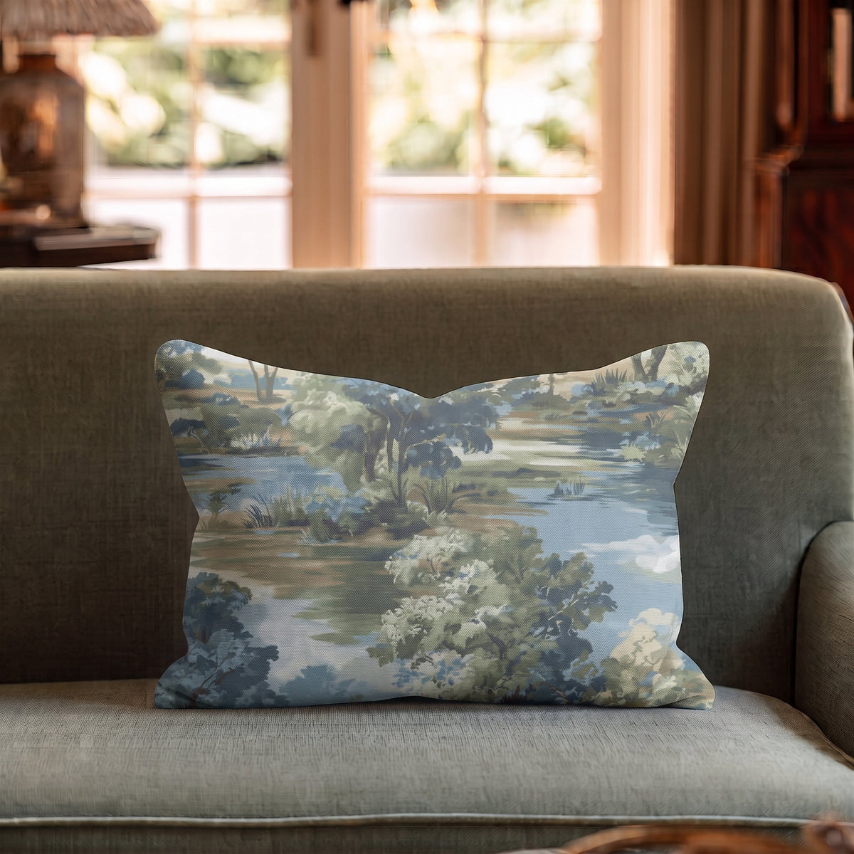 Midnight Spruce Throw Pillow - Painted Paper