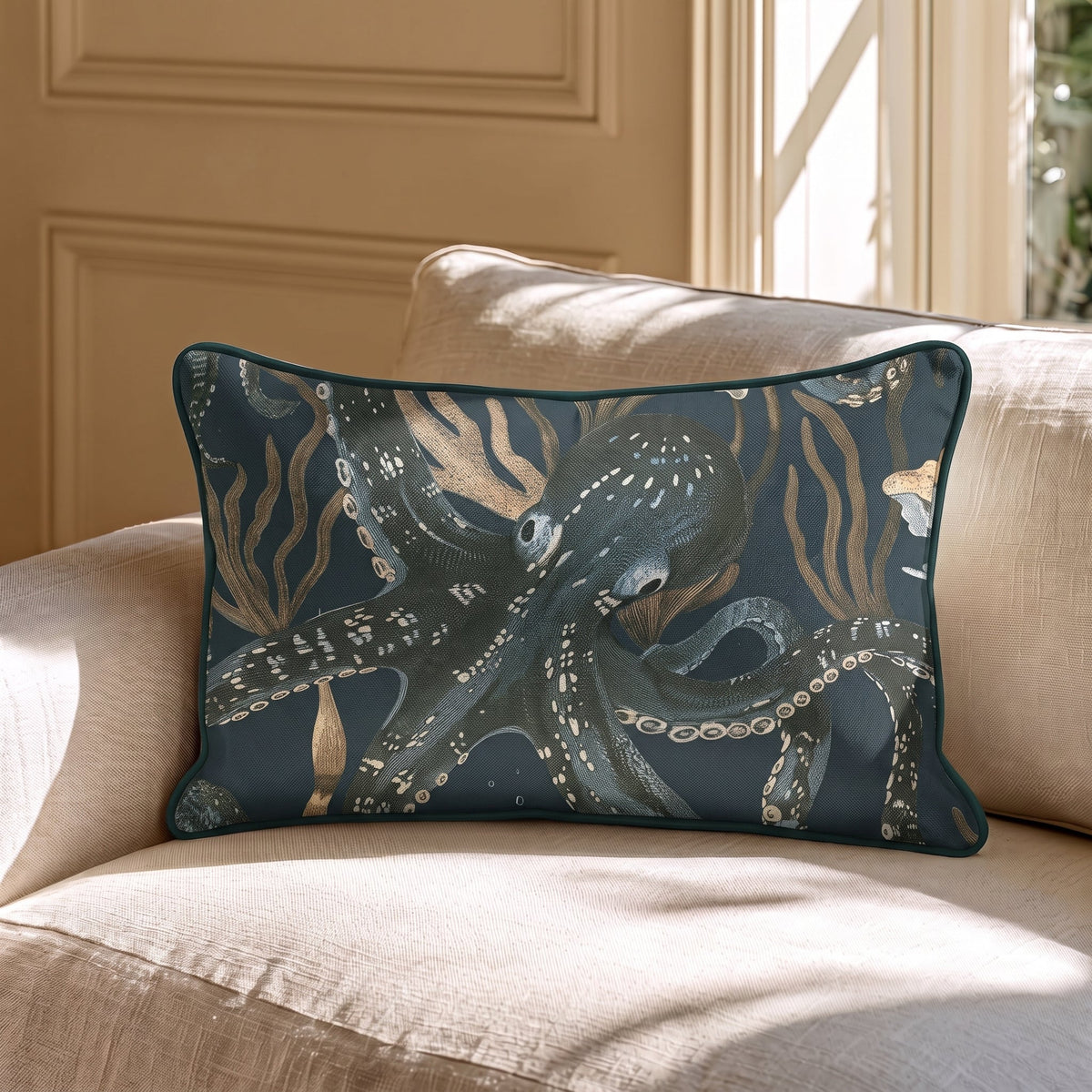 Octopus Garden Throw Pillow - Painted Paper