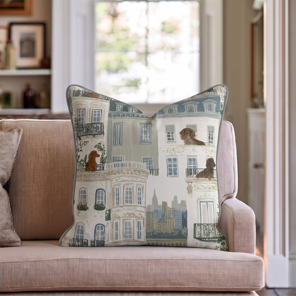 Patio Paws Throw Pillow - Painted Paper