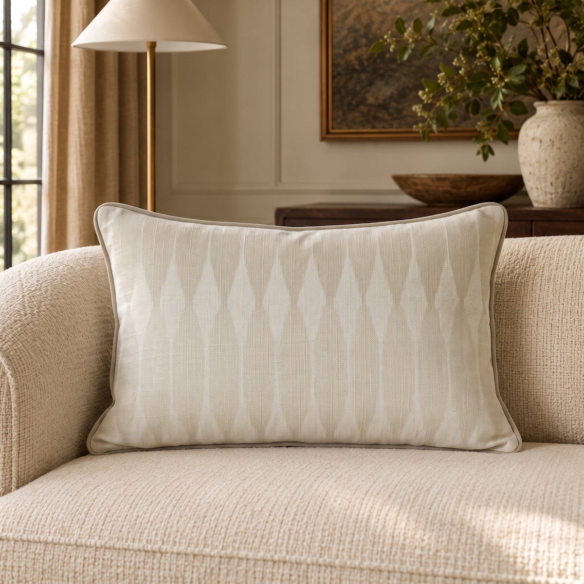 Strata Stripes Throw Pillow - Painted Paper