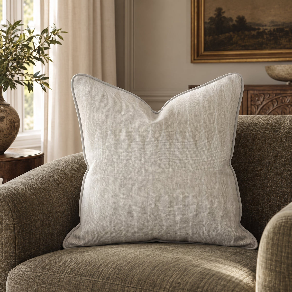 Strata Stripes Throw Pillow - Painted Paper