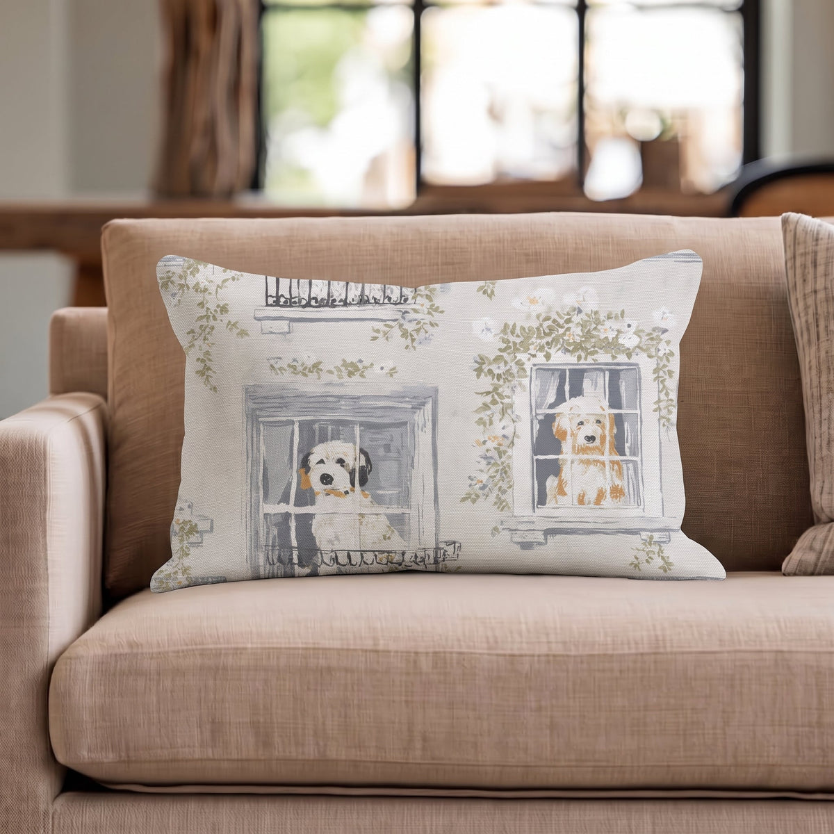 Terrace Tails Throw Pillow - Painted Paper