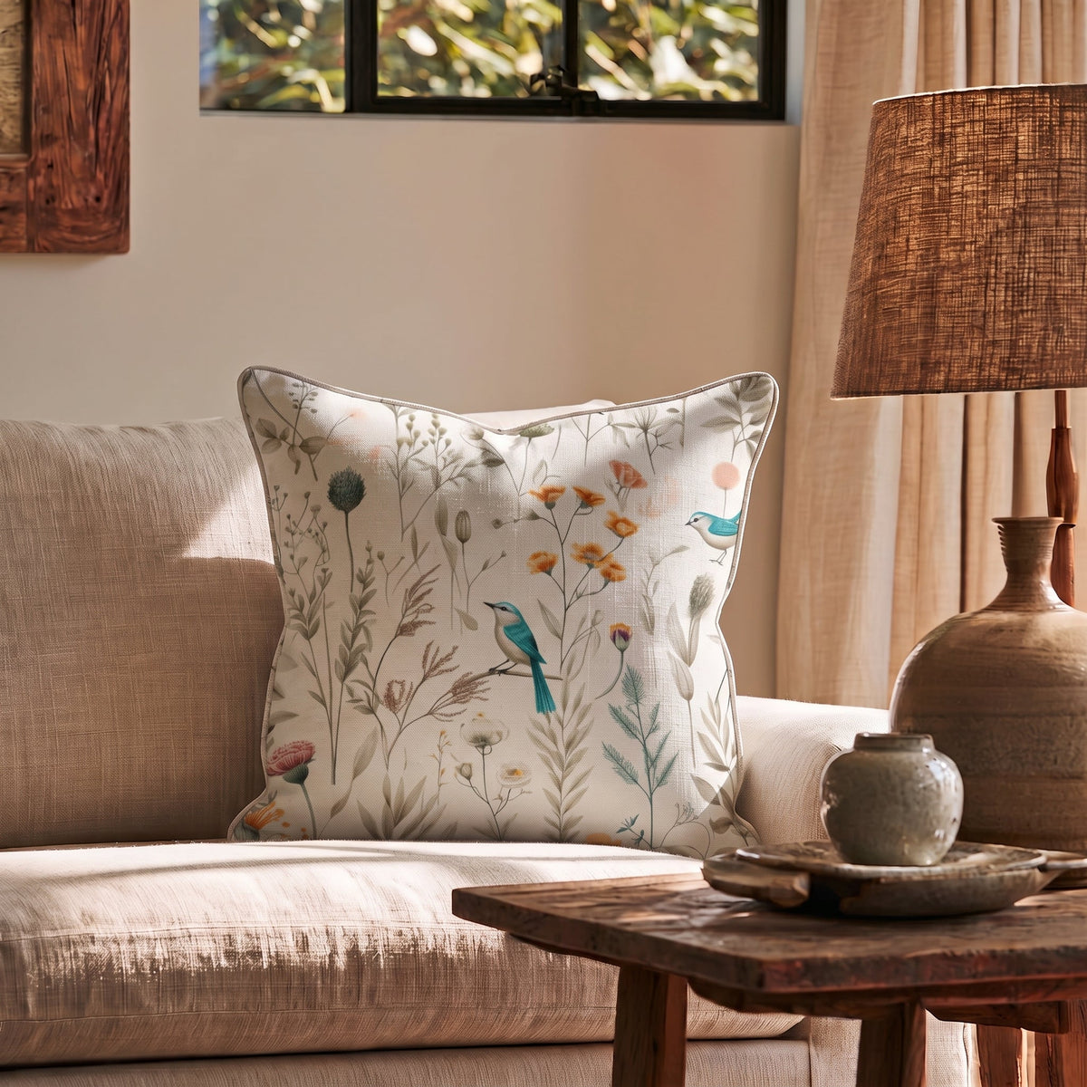 Trish Woodland Throw Pillow - Painted Paper