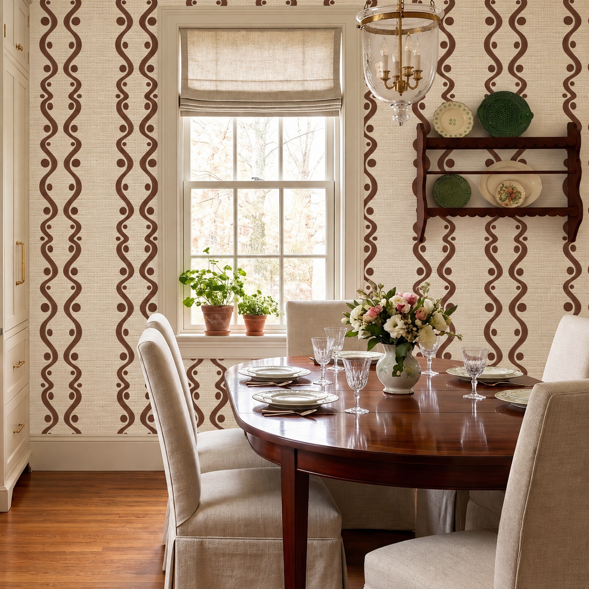 Frill Seeker - Chocolate Faux Grasscloth Wallpaper