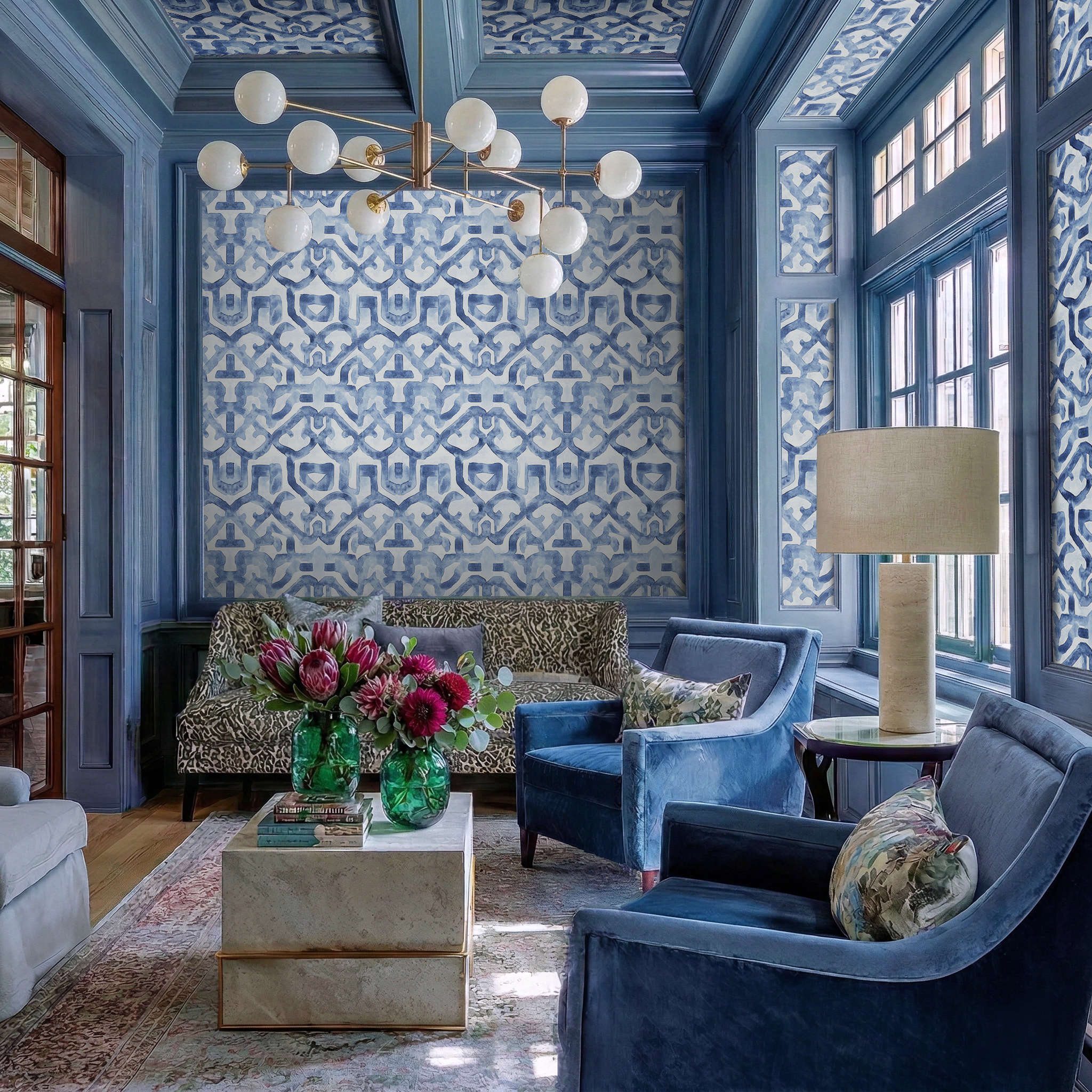 Icy Arabesque Wallpaper