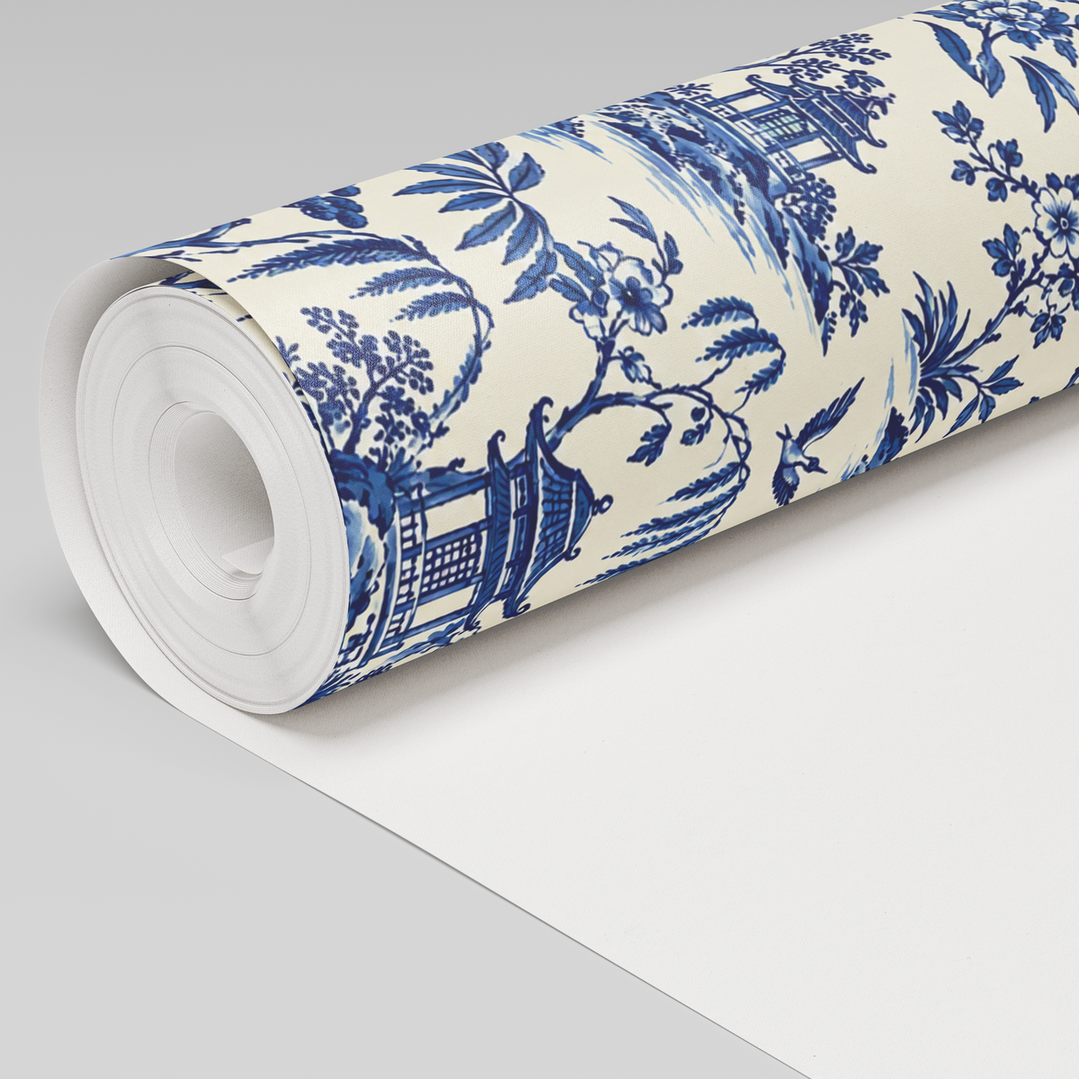 Lillian Crane Toile Wallpaper