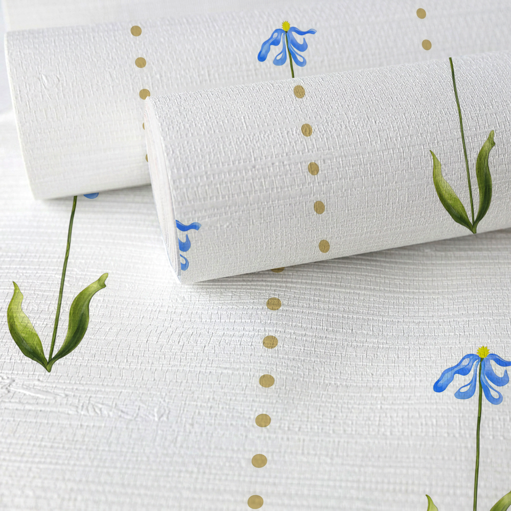 Bloom Between the Lines Faux Grasscloth Wallpaper