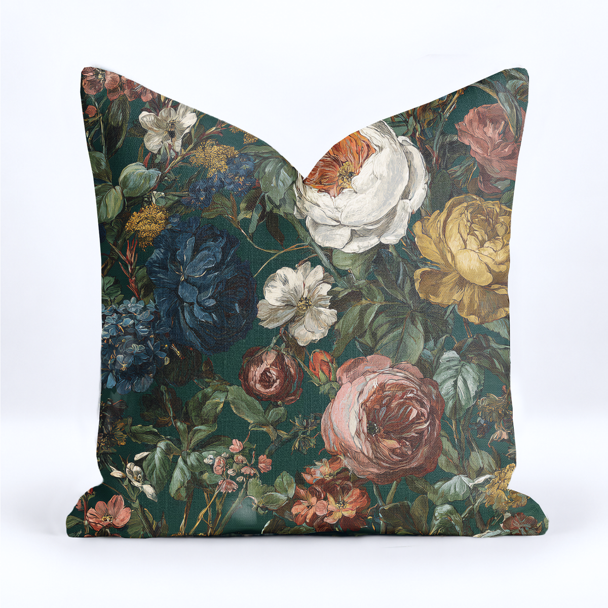 Darkened Peony Throw Pillow - Painted Paper