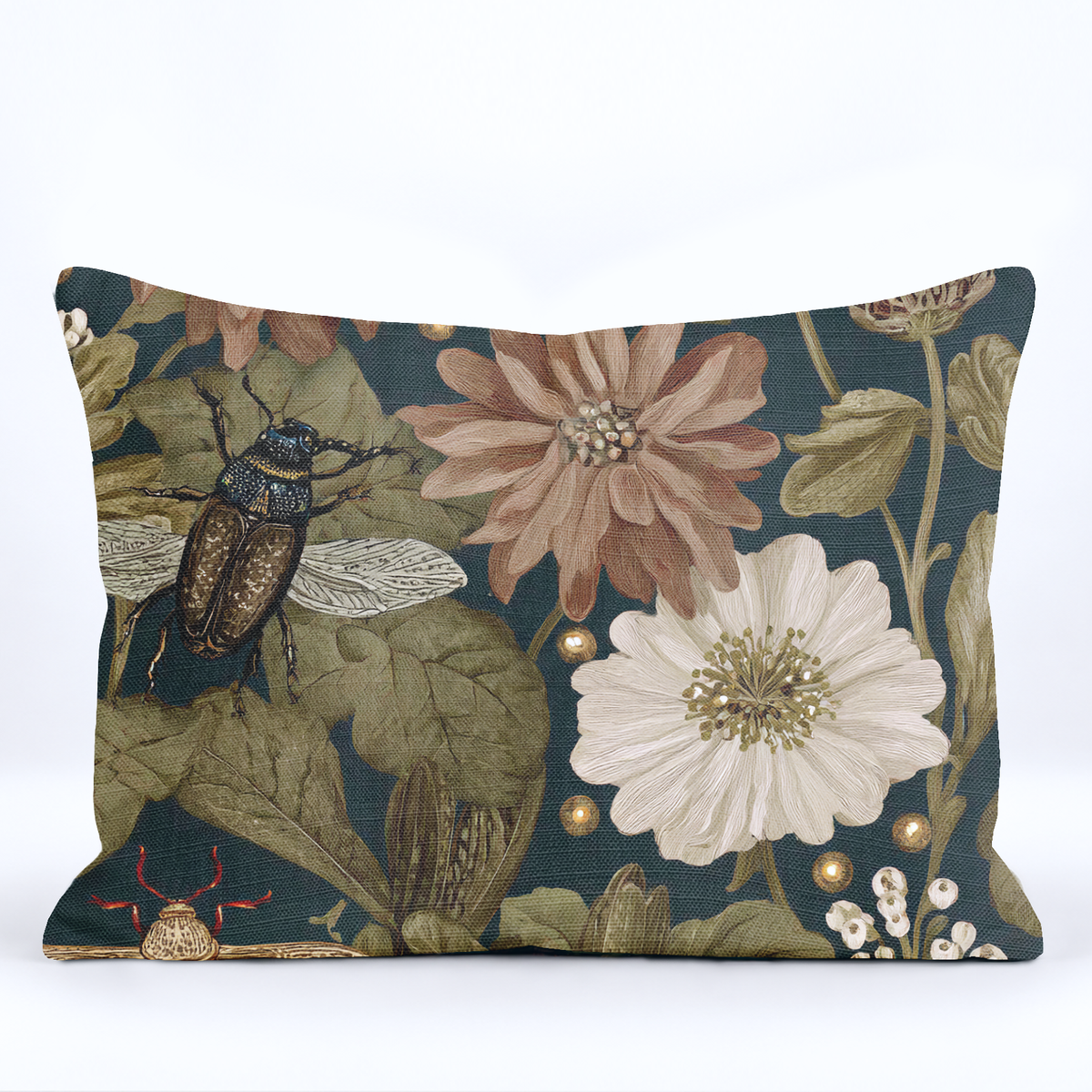 Botanists Garden Throw Pillow - Painted Paper