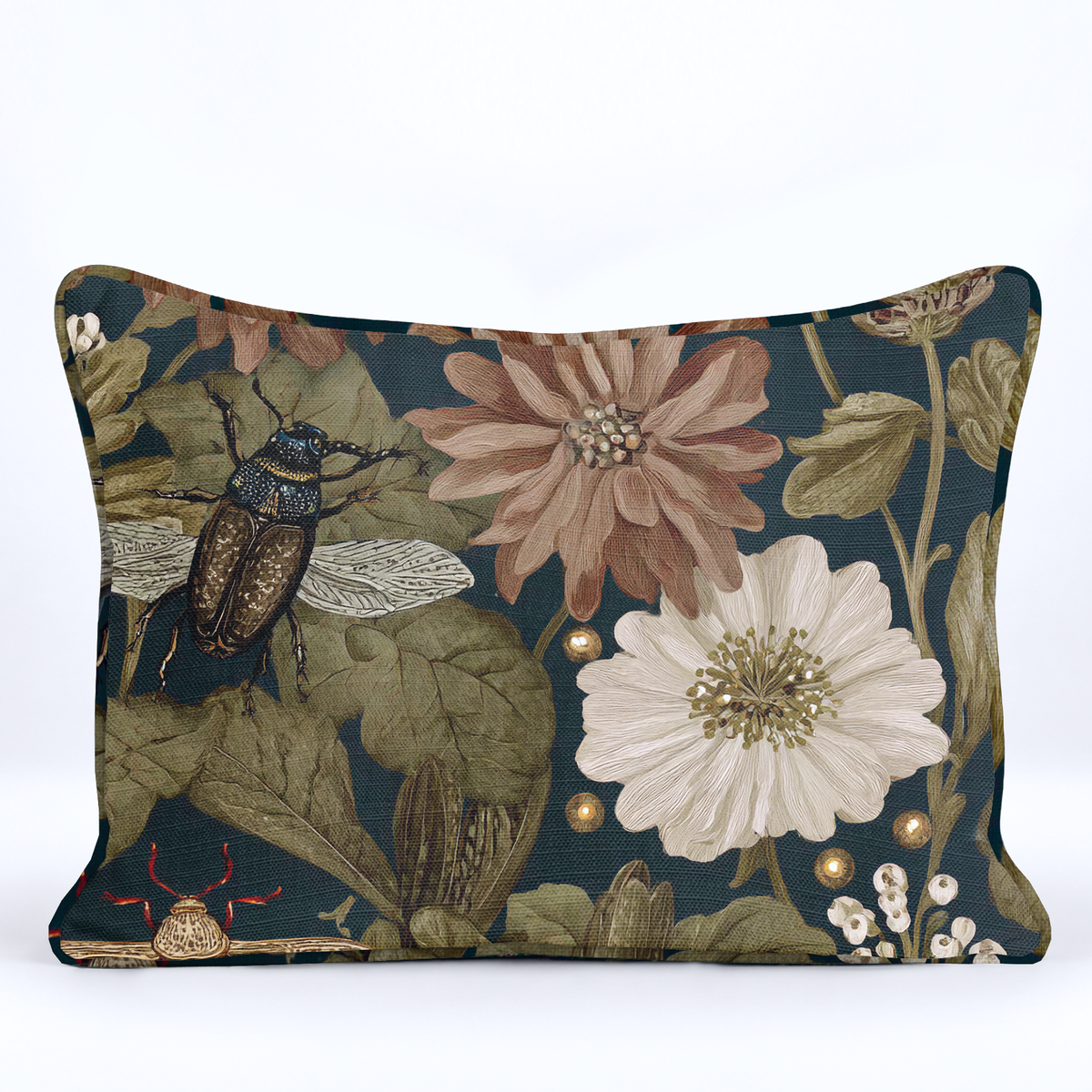 Botanists Garden Throw Pillow - Painted Paper