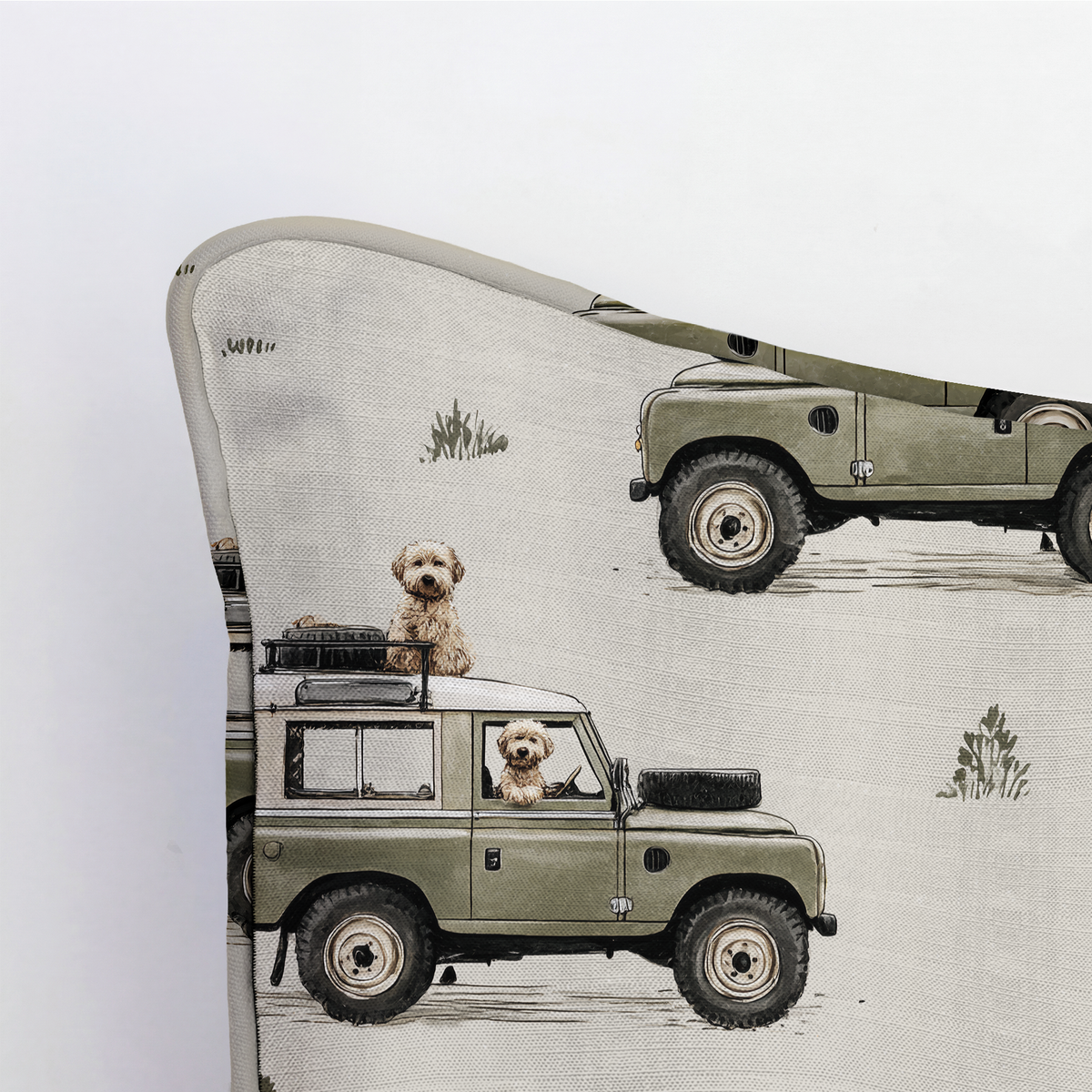 Adventure Wagon Throw Pillow - Painted Paper