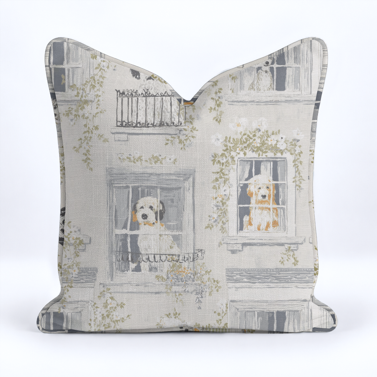 Terrace Tails Throw Pillow - Painted Paper