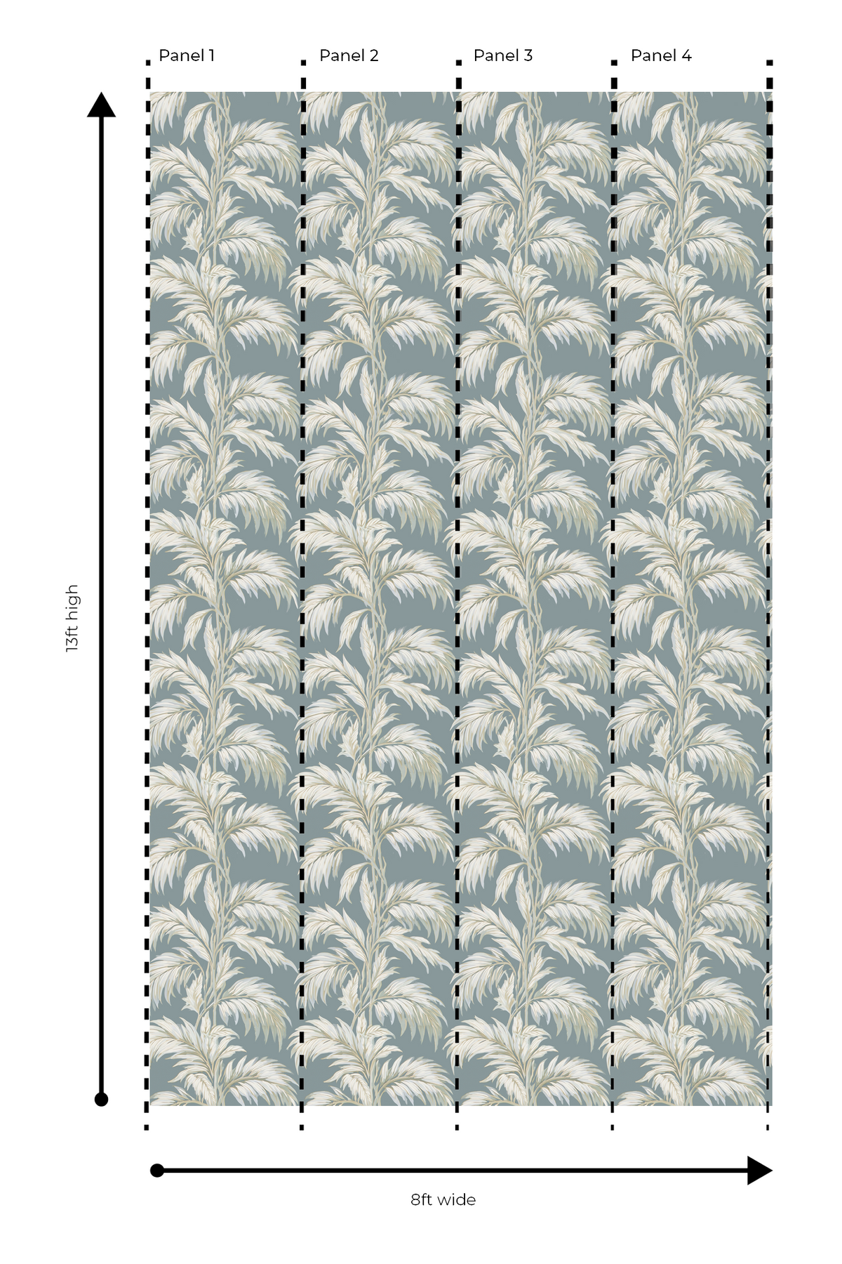 Blue Leaf - Wall Mural