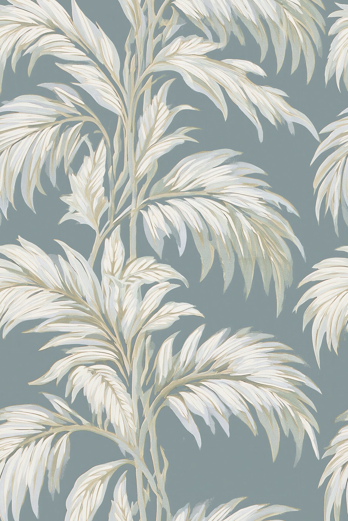 Blue Leaf - Wall Mural