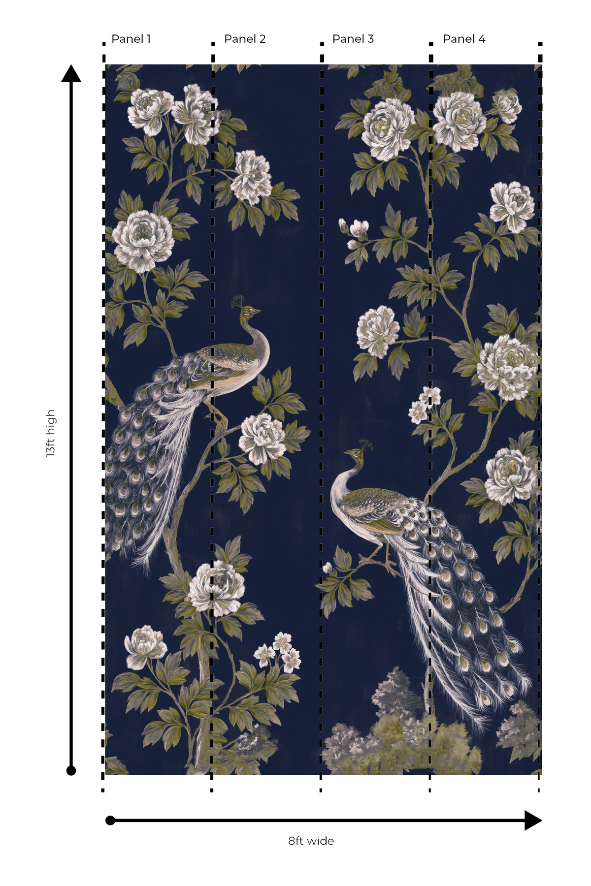 Peacock Elegance - Wall Mural