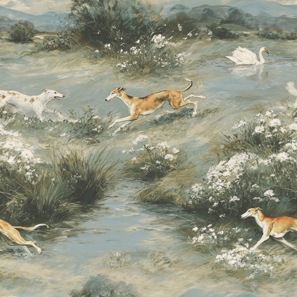 Canine Meadow Wallpaper