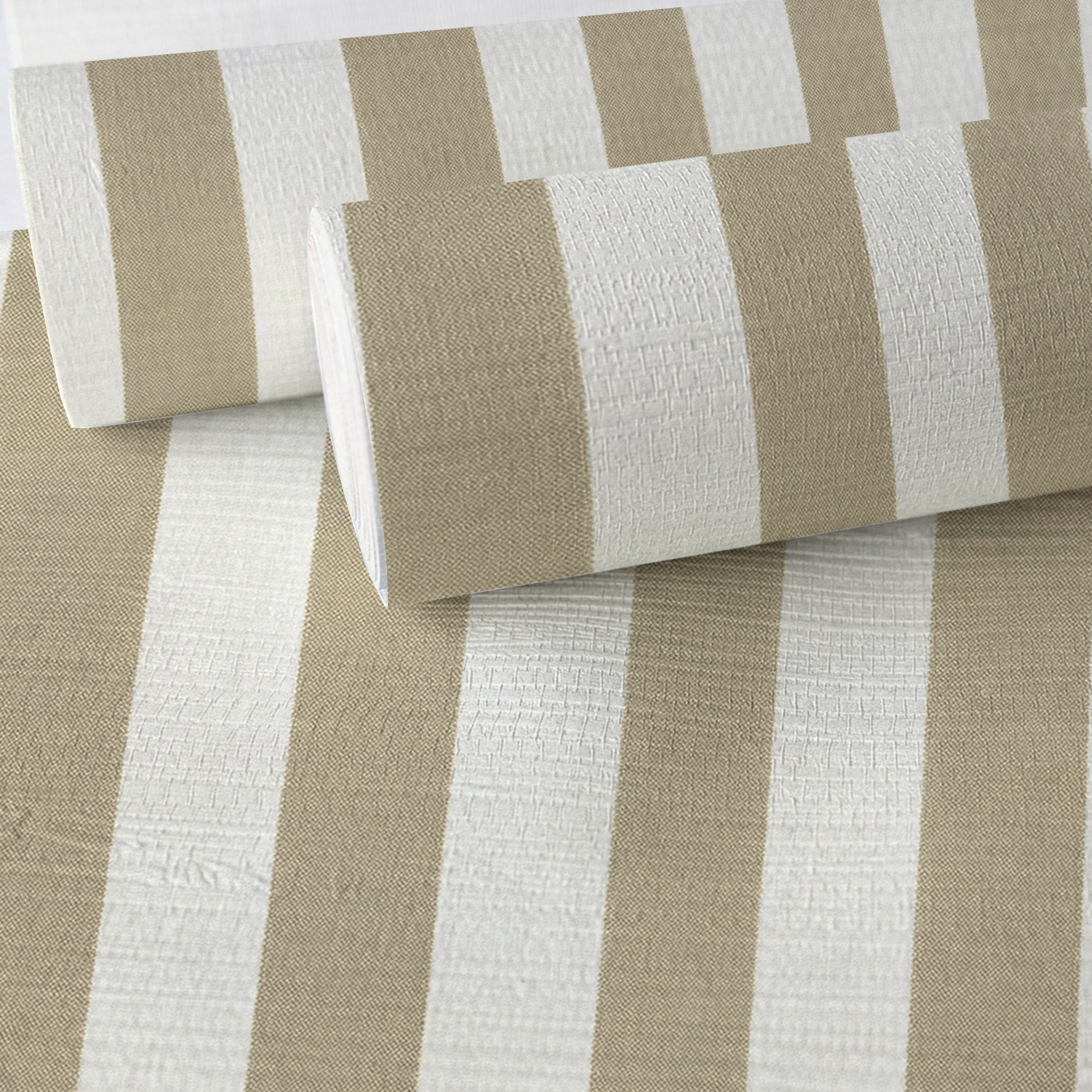Linen Stripes Faux Grasscloth Wallpaper