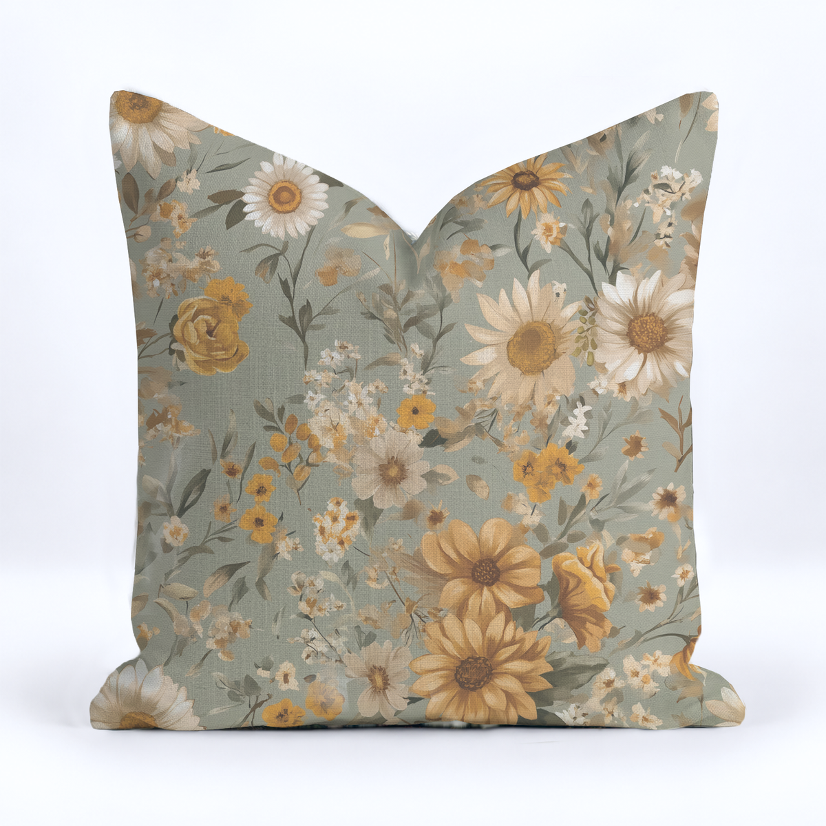 Farmhouse Blooms Throw Pillow - Painted Paper