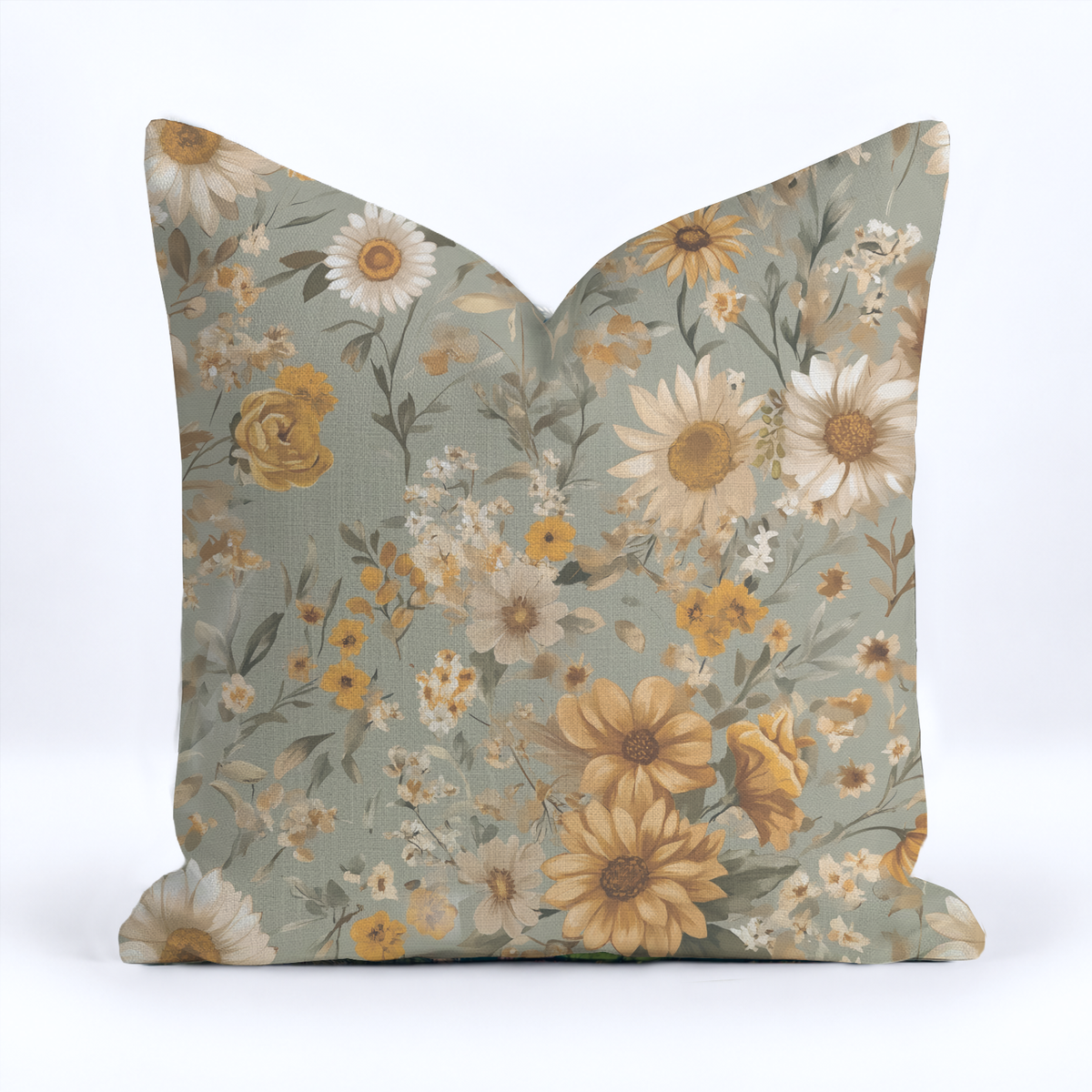 Farmhouse Blooms Throw Pillow - Painted Paper
