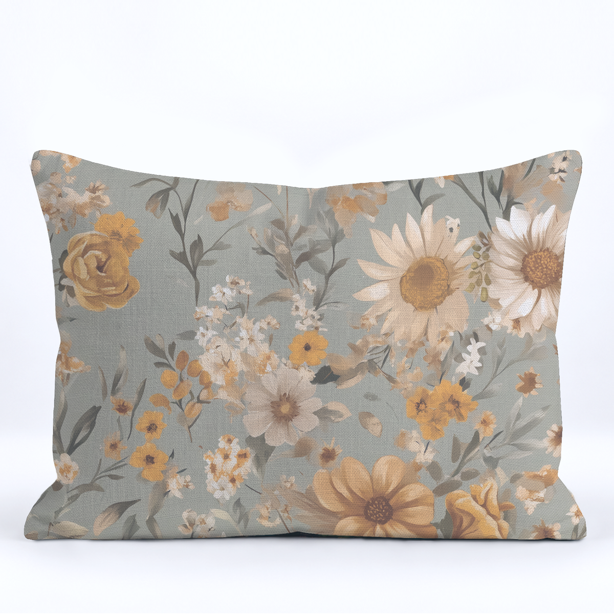 Farmhouse Blooms Throw Pillow - Painted Paper