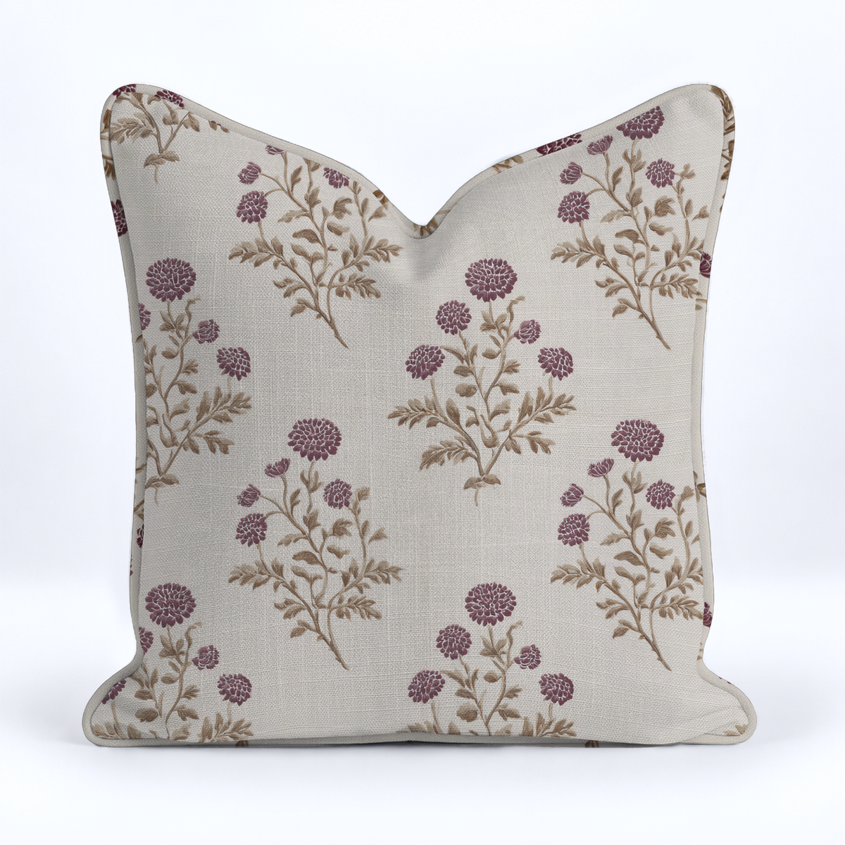 Clarice Block Print Throw Pillow - Painted Paper
