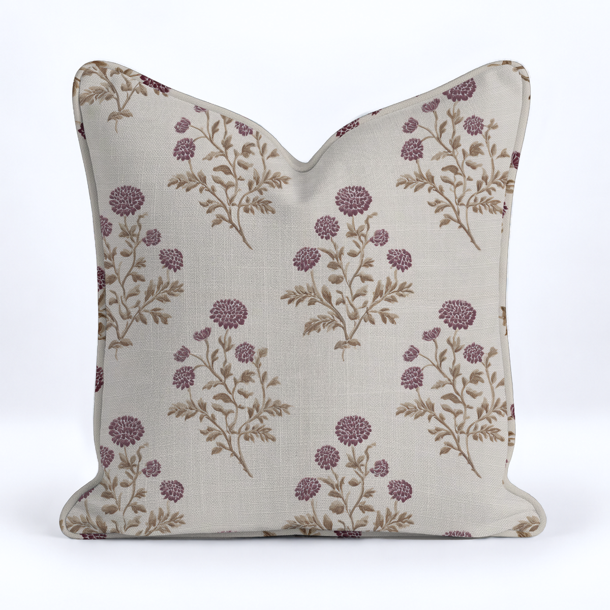 Clarice Block Print Throw Pillow - Painted Paper