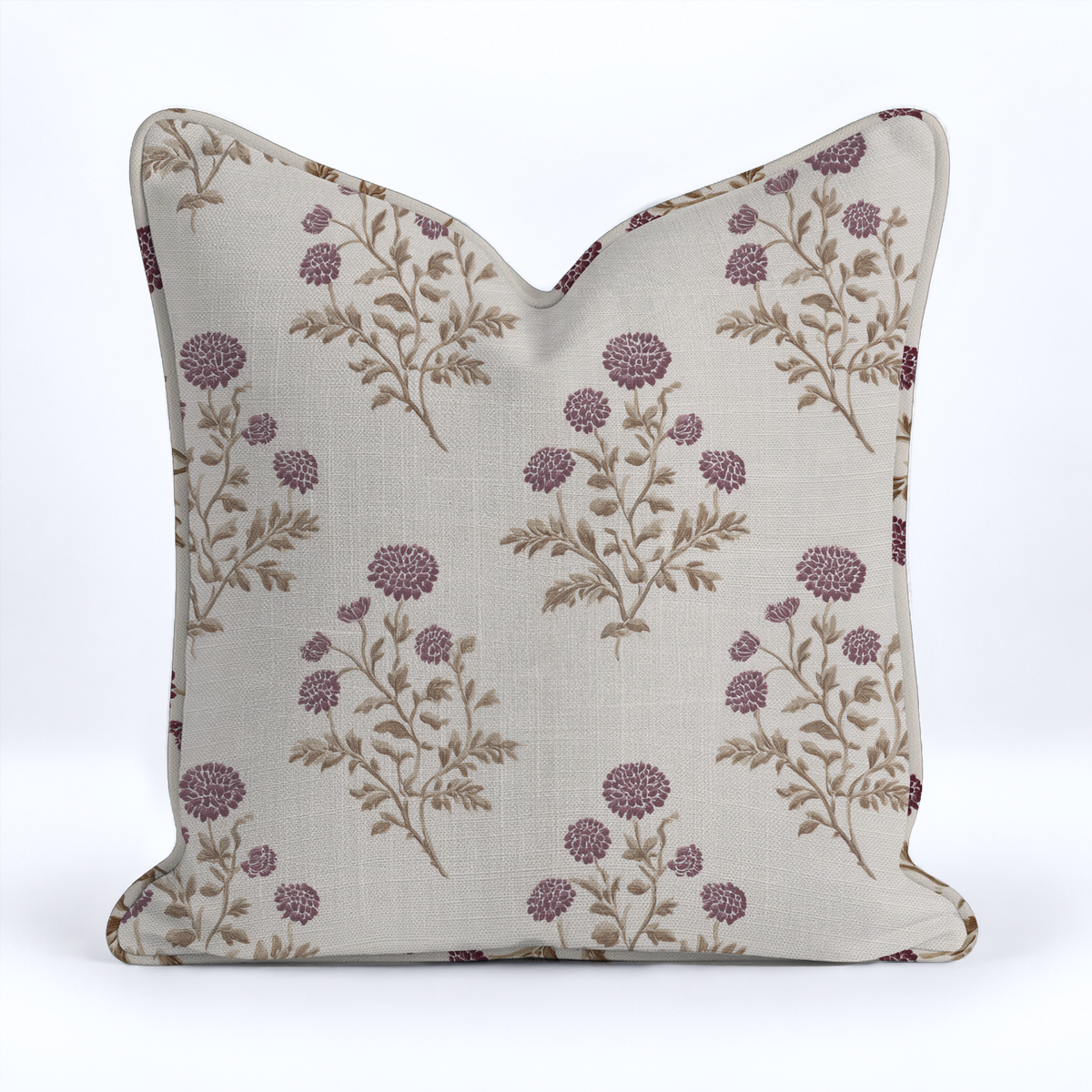 Clarice Block Print Throw Pillow - Painted Paper