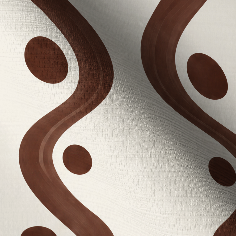 Estate Brushstroke Stripe - Choclate Faux Grasscloth Wallpaper