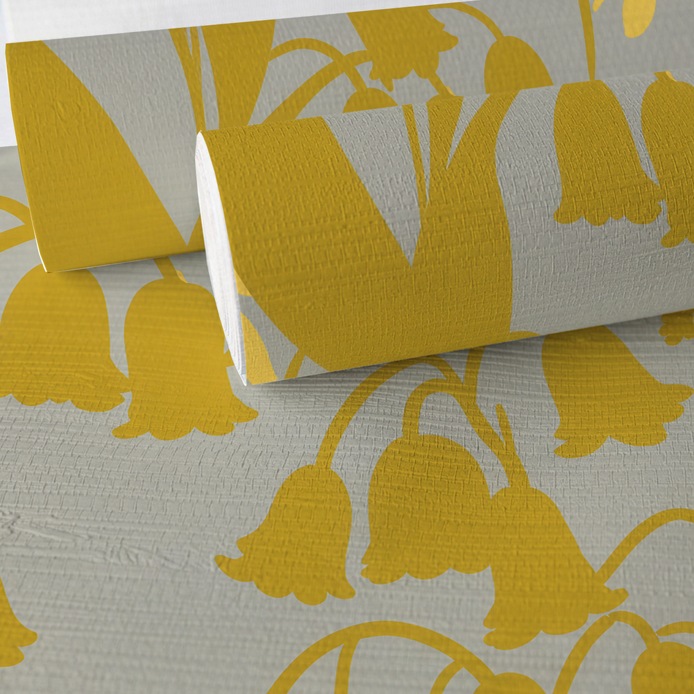 Little Luxuries - Gold Faux Grasscloth Wallpaper