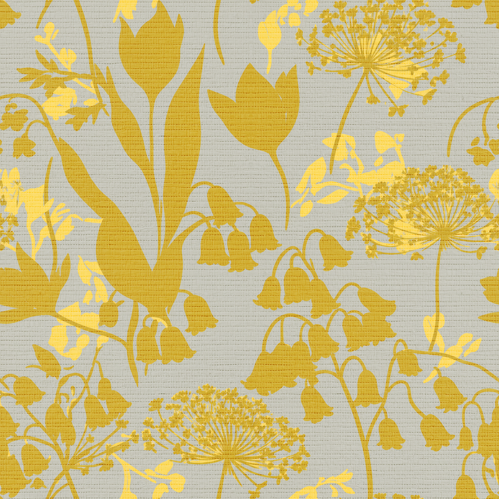 Little Luxuries - Gold Faux Grasscloth Wallpaper
