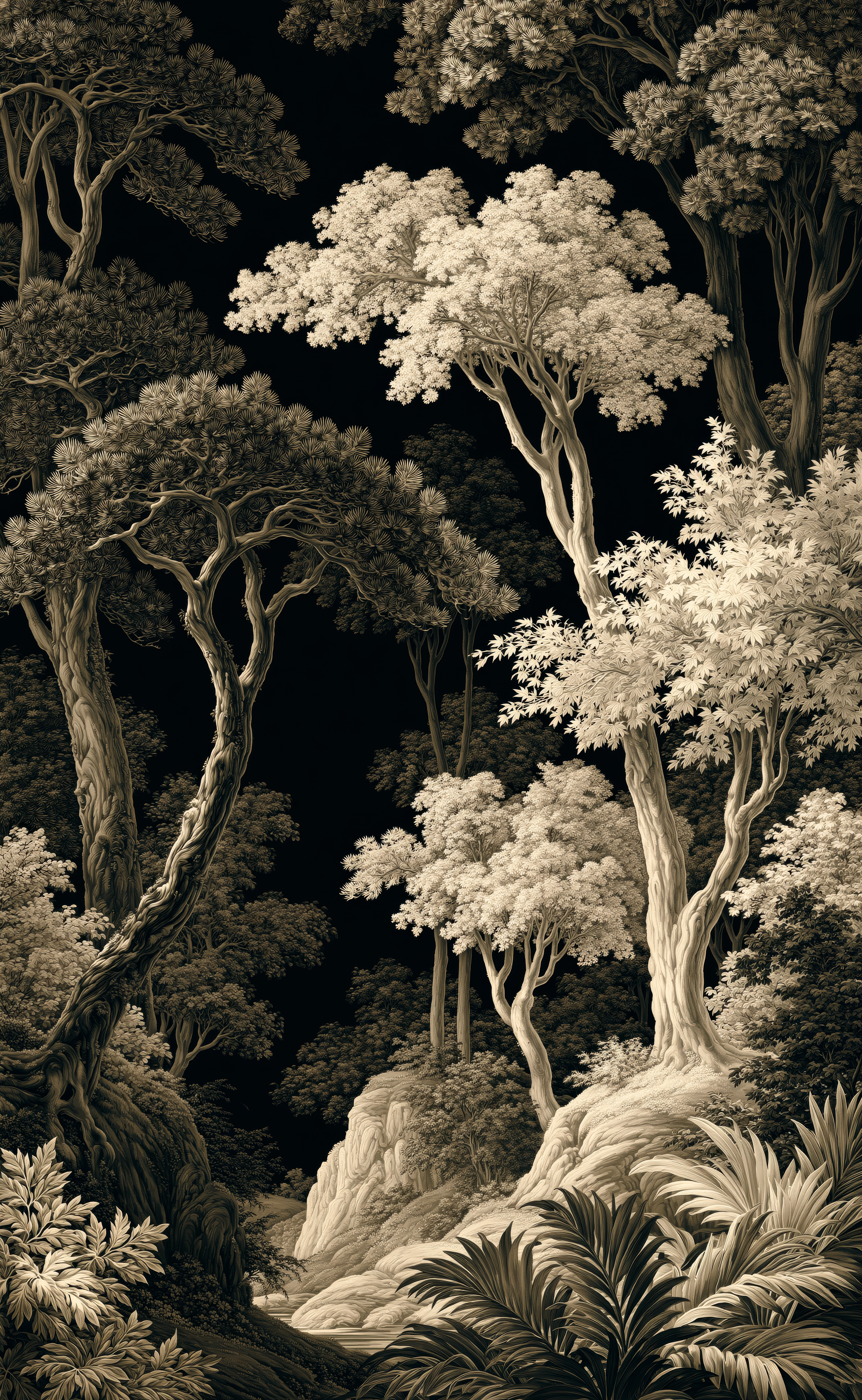 Moonlit Forest - Wall Mural