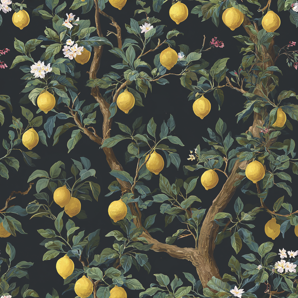 Midnight Citrus Wallpaper