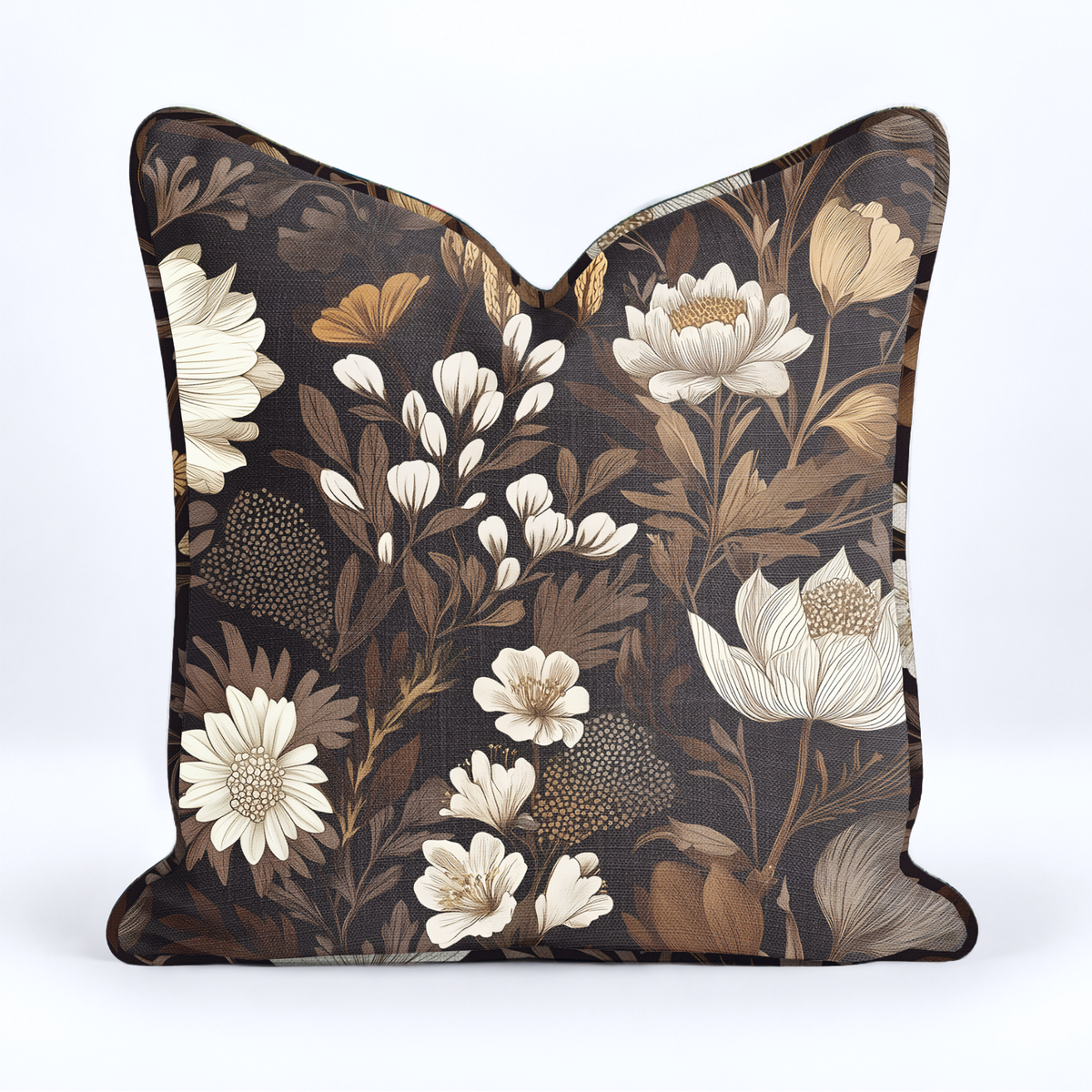 Sepia Sonata Throw Pillow - Painted Paper