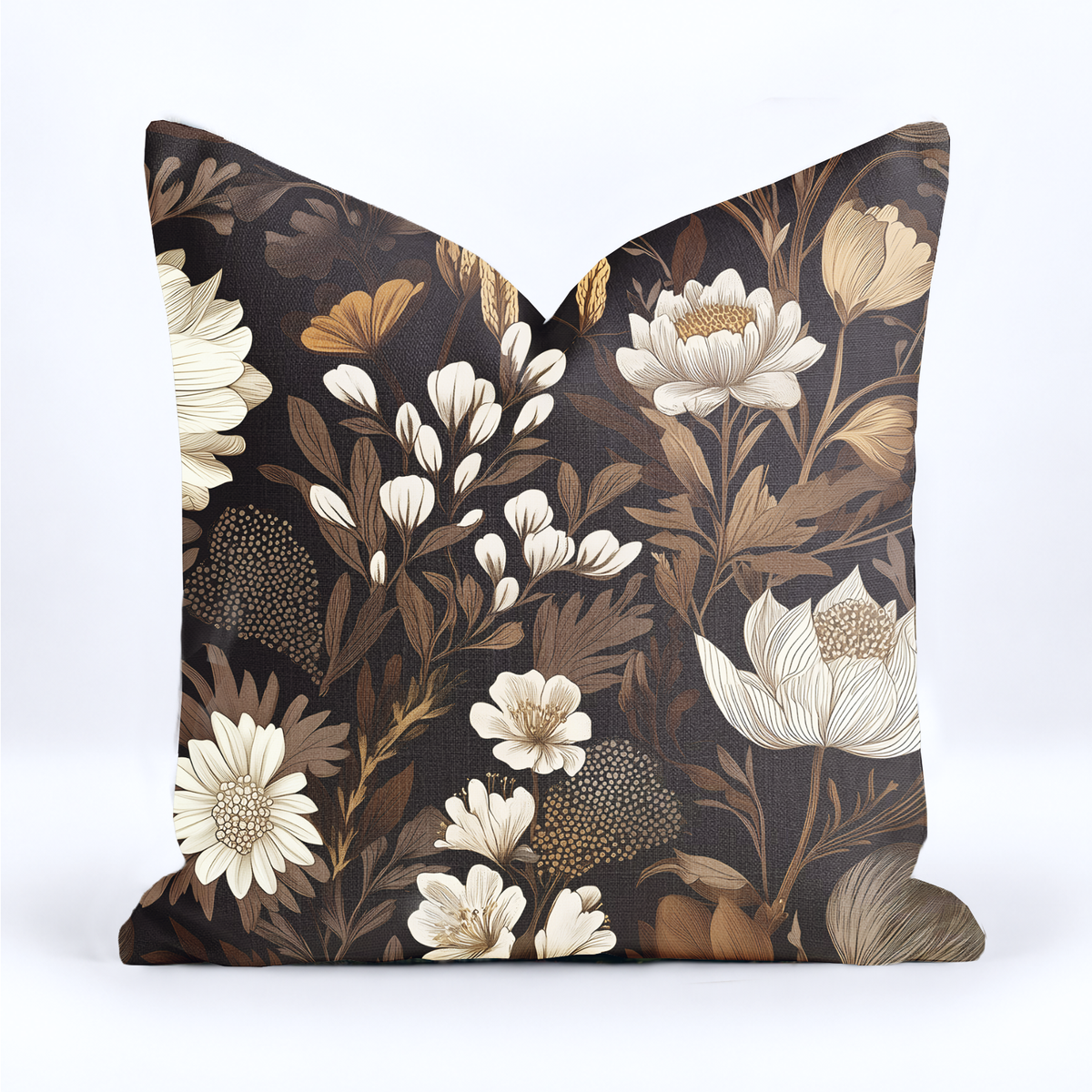 Sepia Sonata Throw Pillow - Painted Paper
