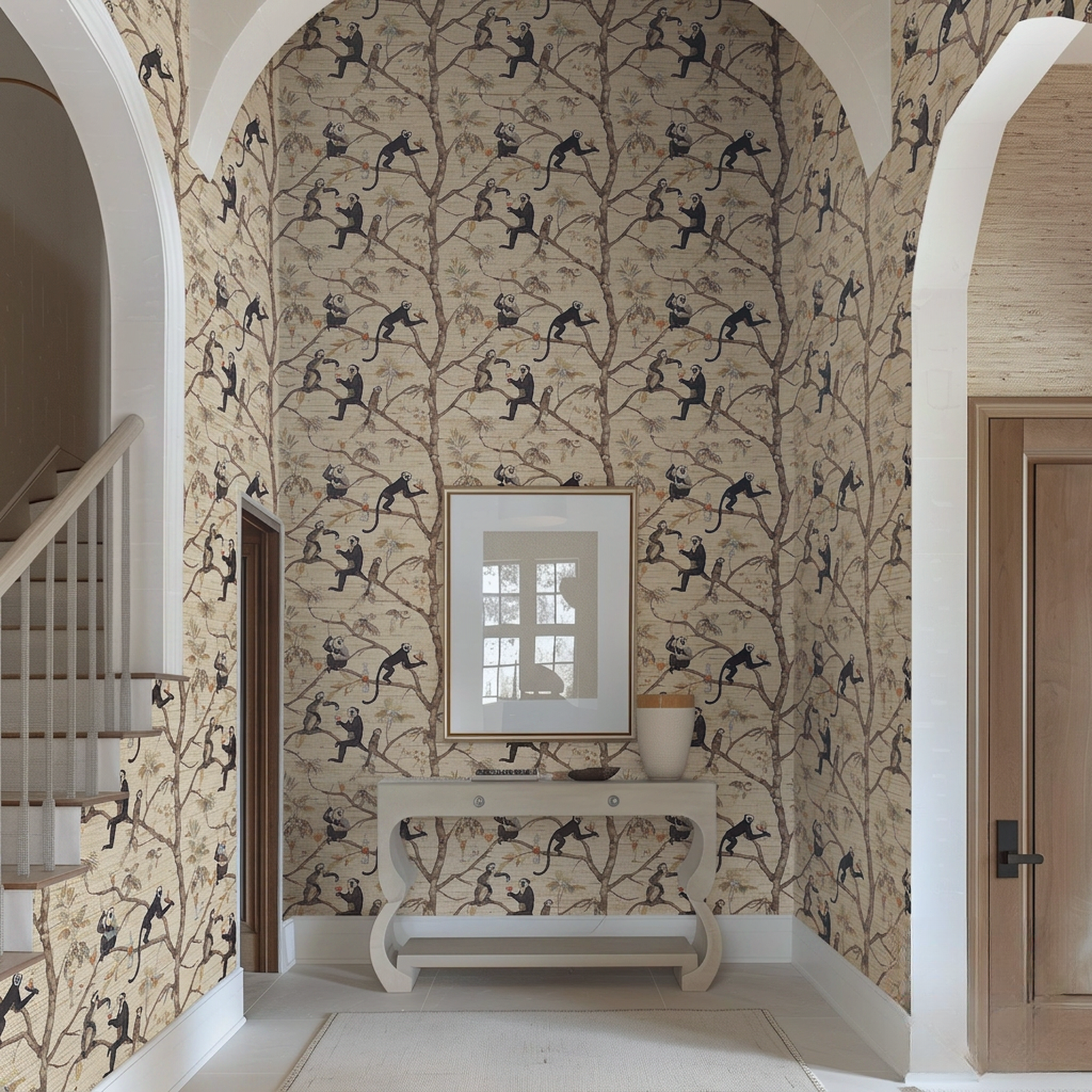 The Treetop Bar Faux Grasscloth Wallpaper