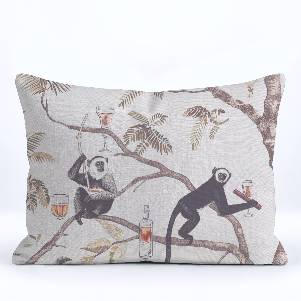 The Treetop Bar Throw Pillow - Painted Paper