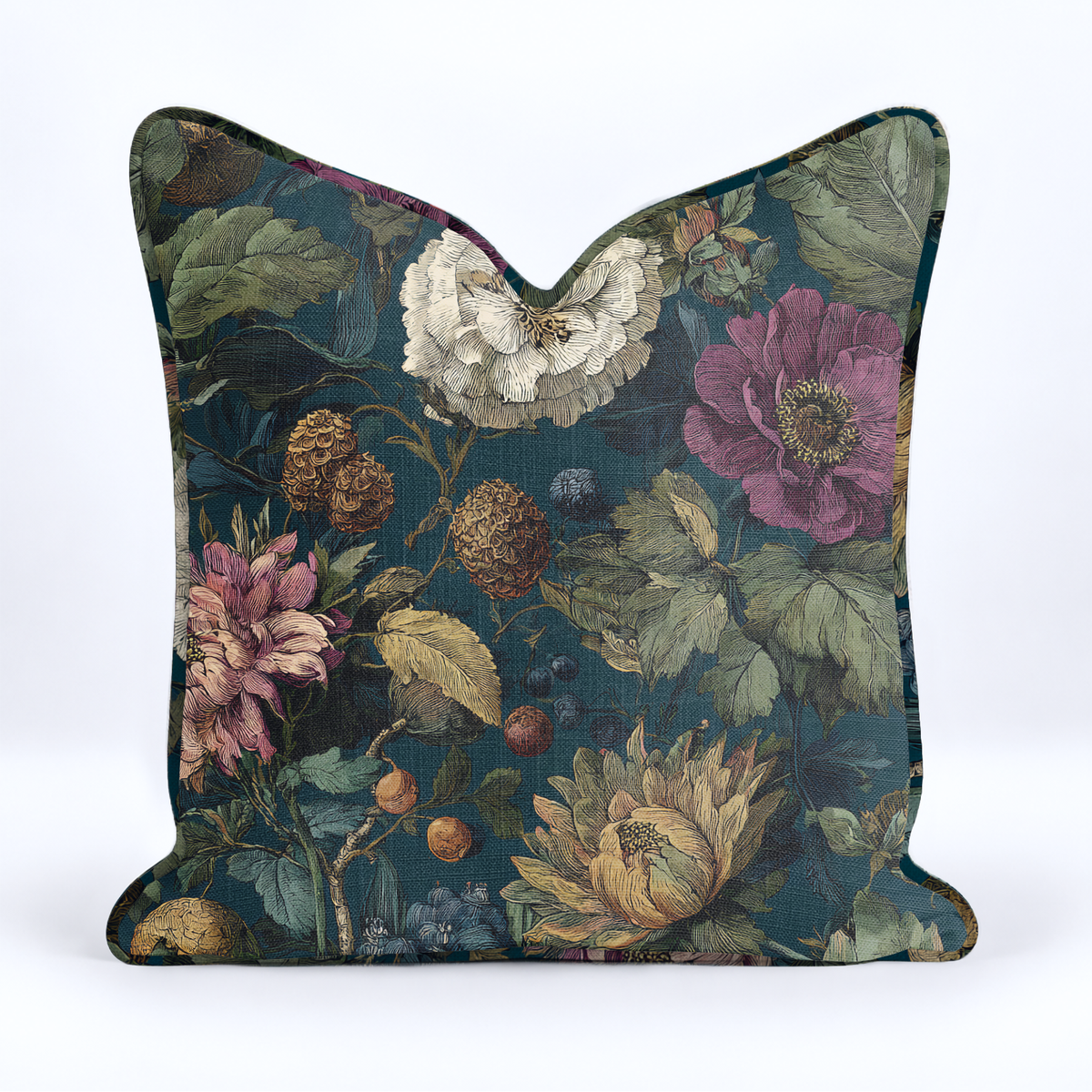 Garden Night Throw Pillow - Painted Paper