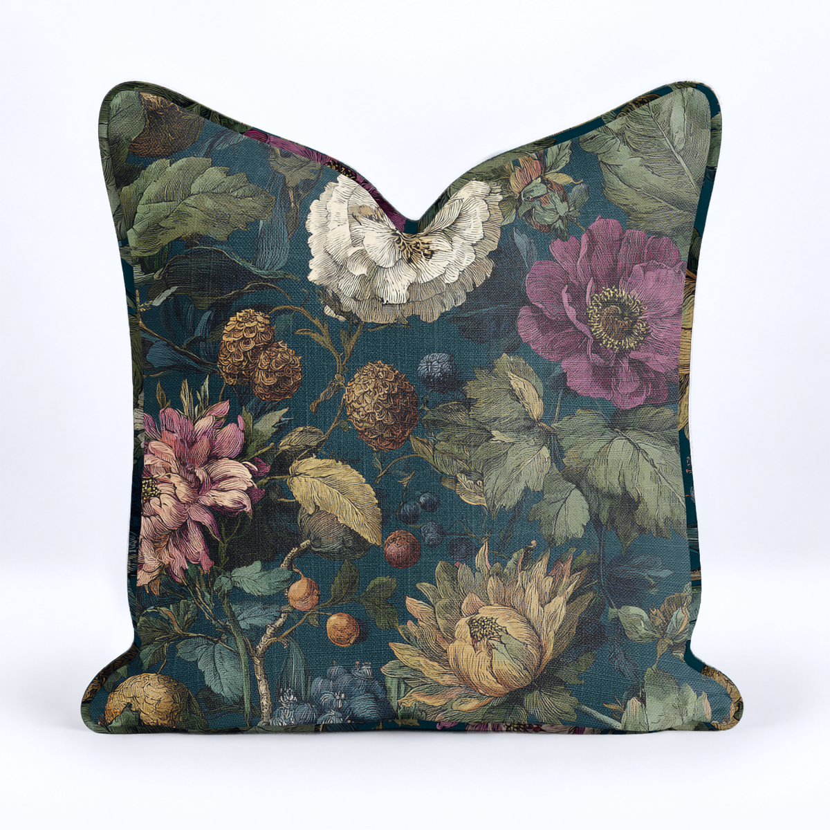 Garden Night Throw Pillow - Painted Paper