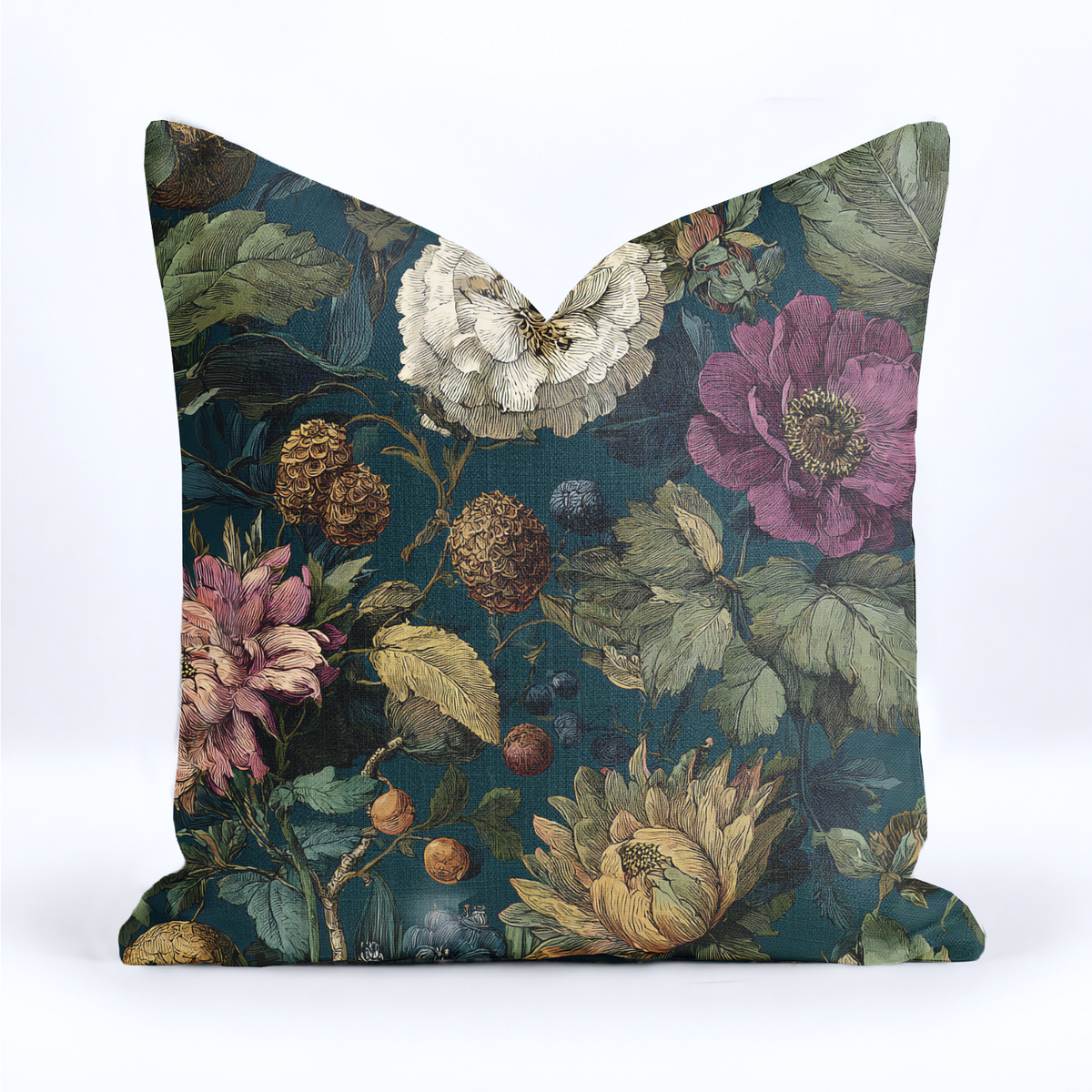 Garden Night Throw Pillow - Painted Paper