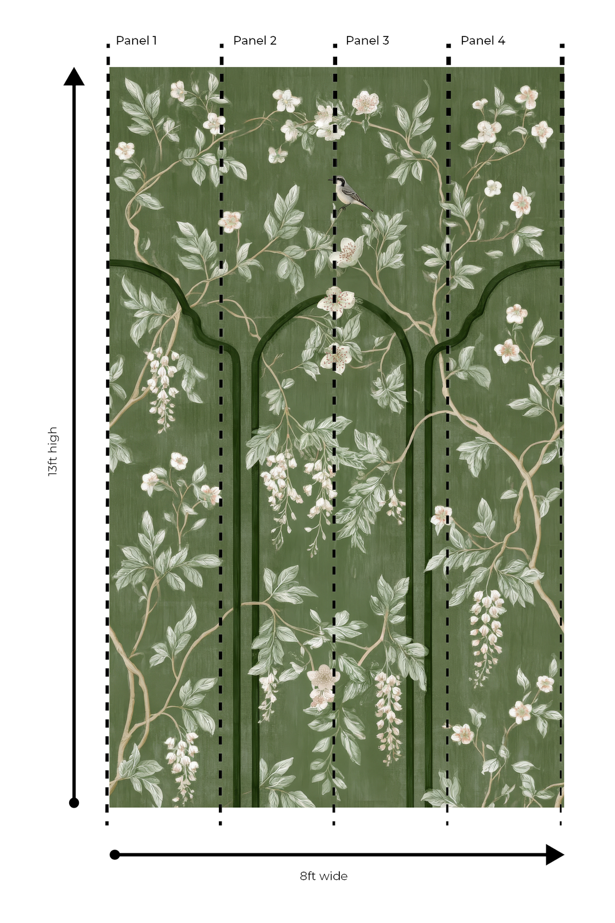 Chinoiserie Gate - Wall Mural