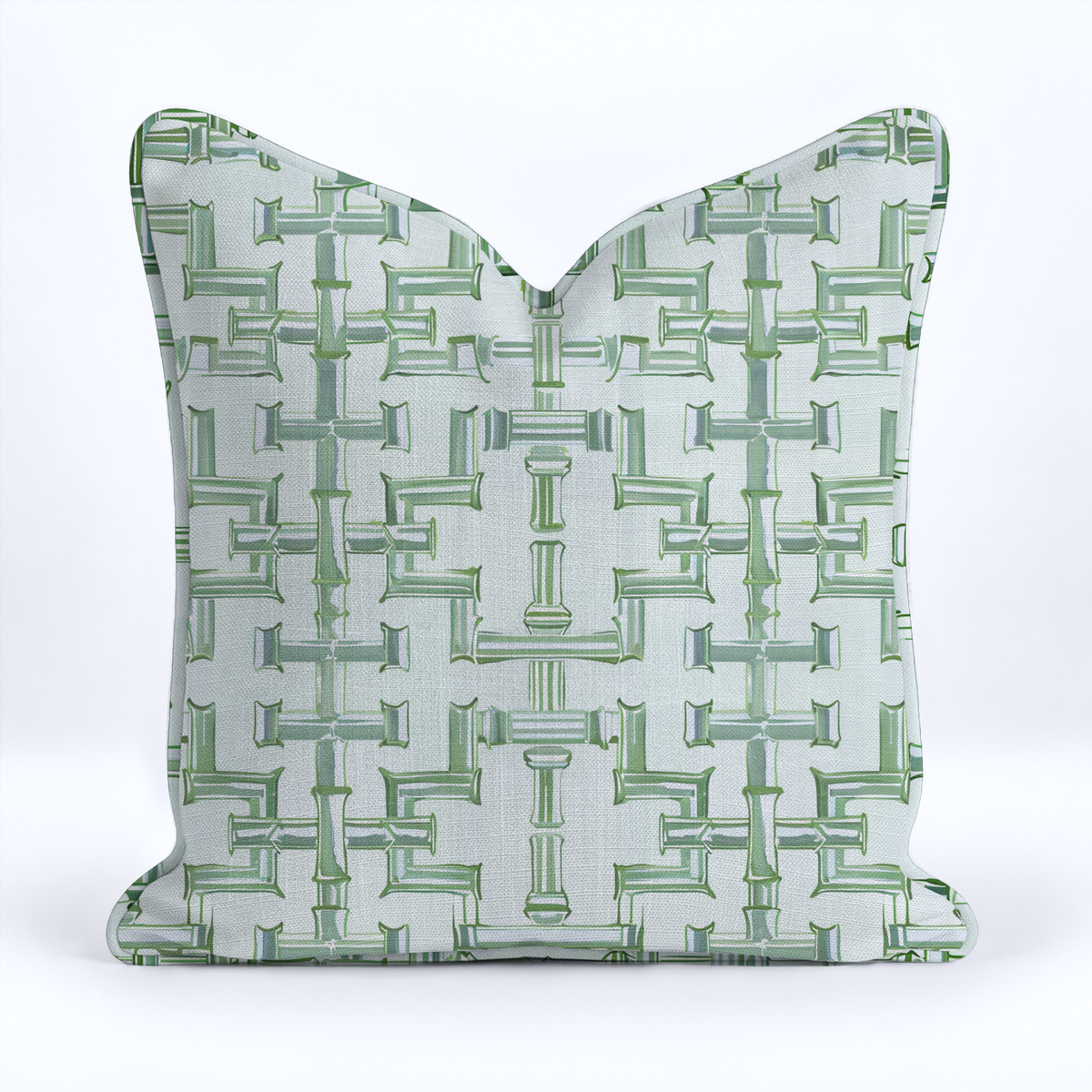 Seagrass Trellis Throw Pillow - Painted Paper