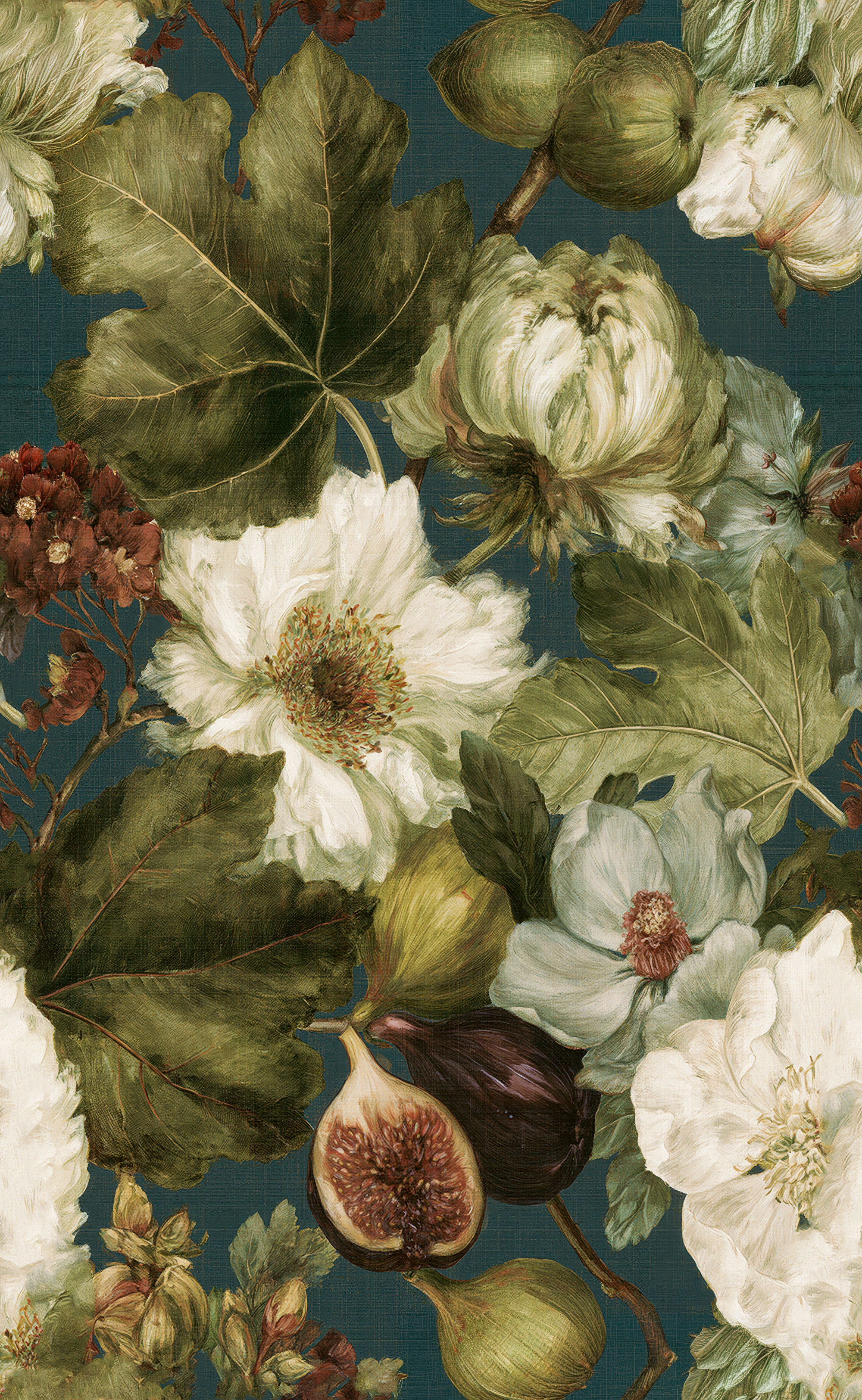 Midnight Blooms - Wall Mural