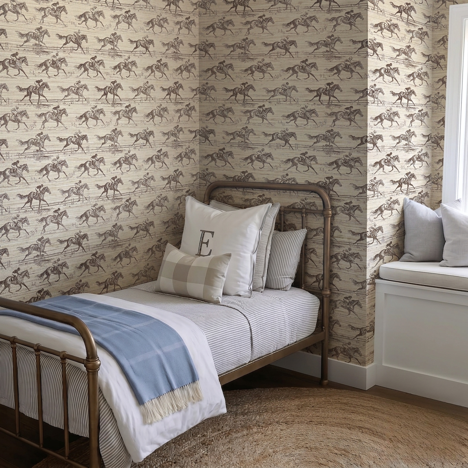 Out For The Crown Faux Grasscloth Wallpaper