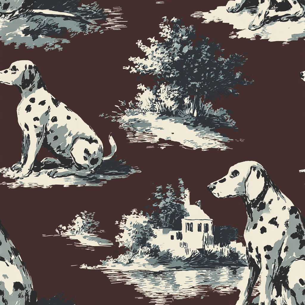 Spotted Toile Wallpaper
