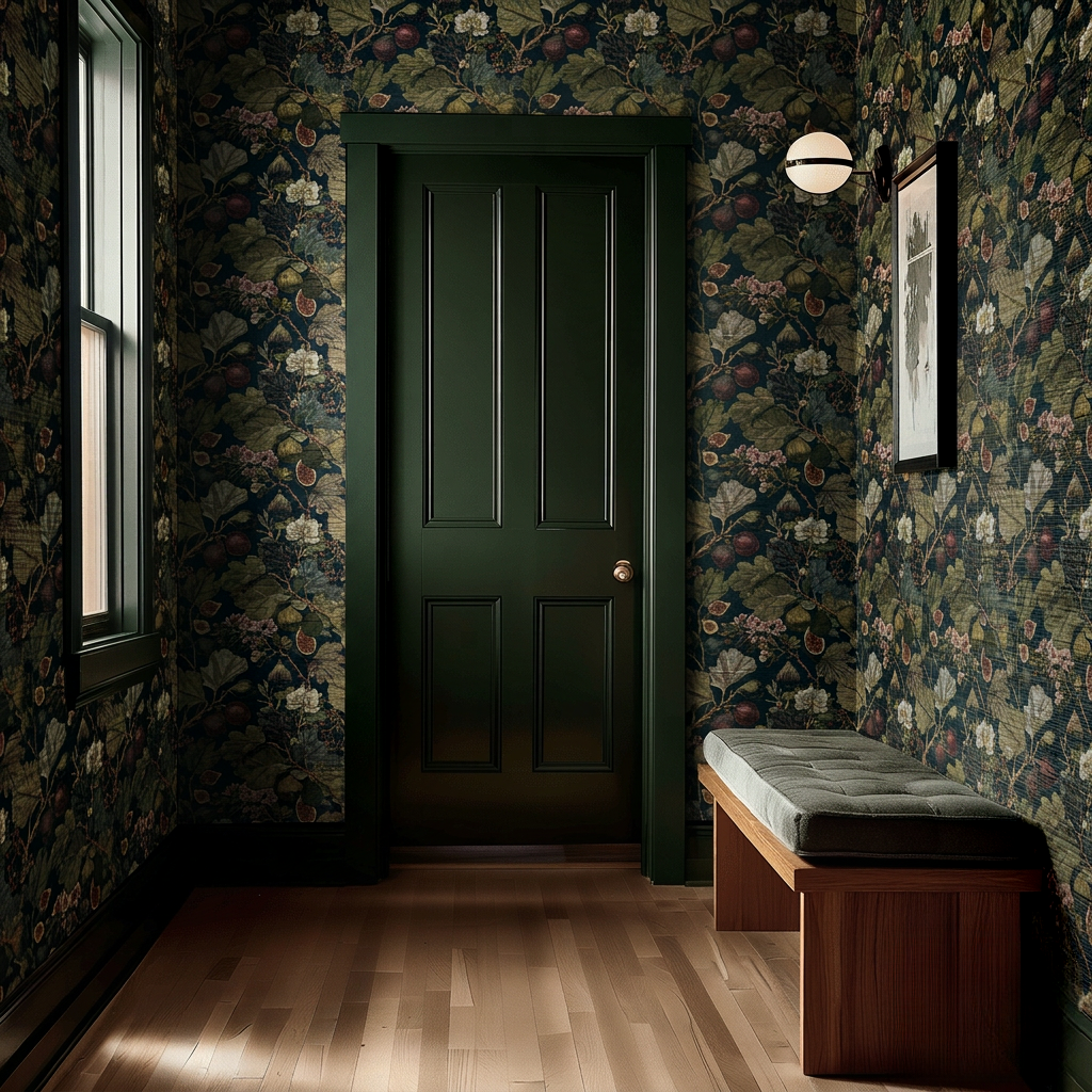 Wild Fig Grove Faux Grasscloth Wallpaper