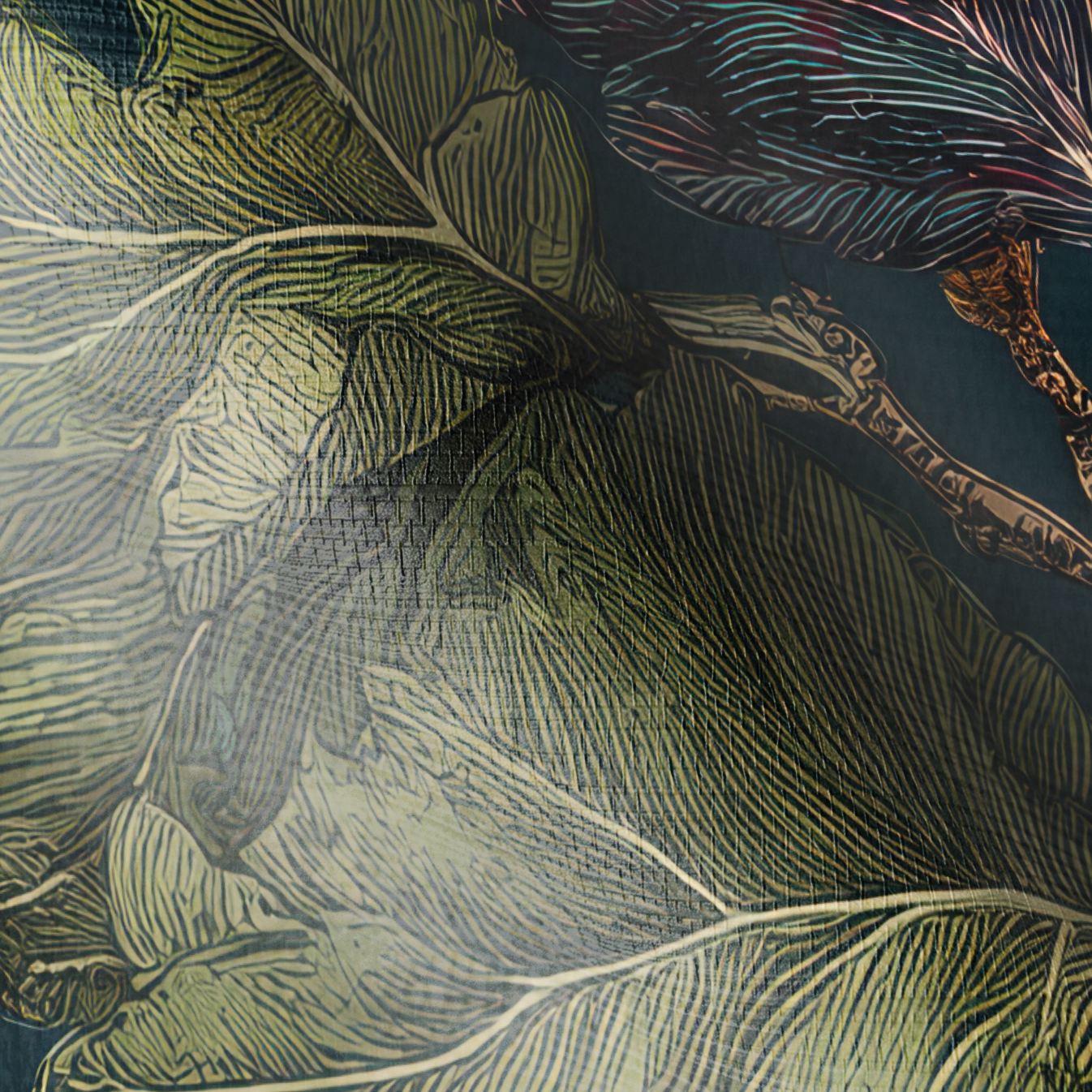Wild Fig Grove Faux Grasscloth Wallpaper