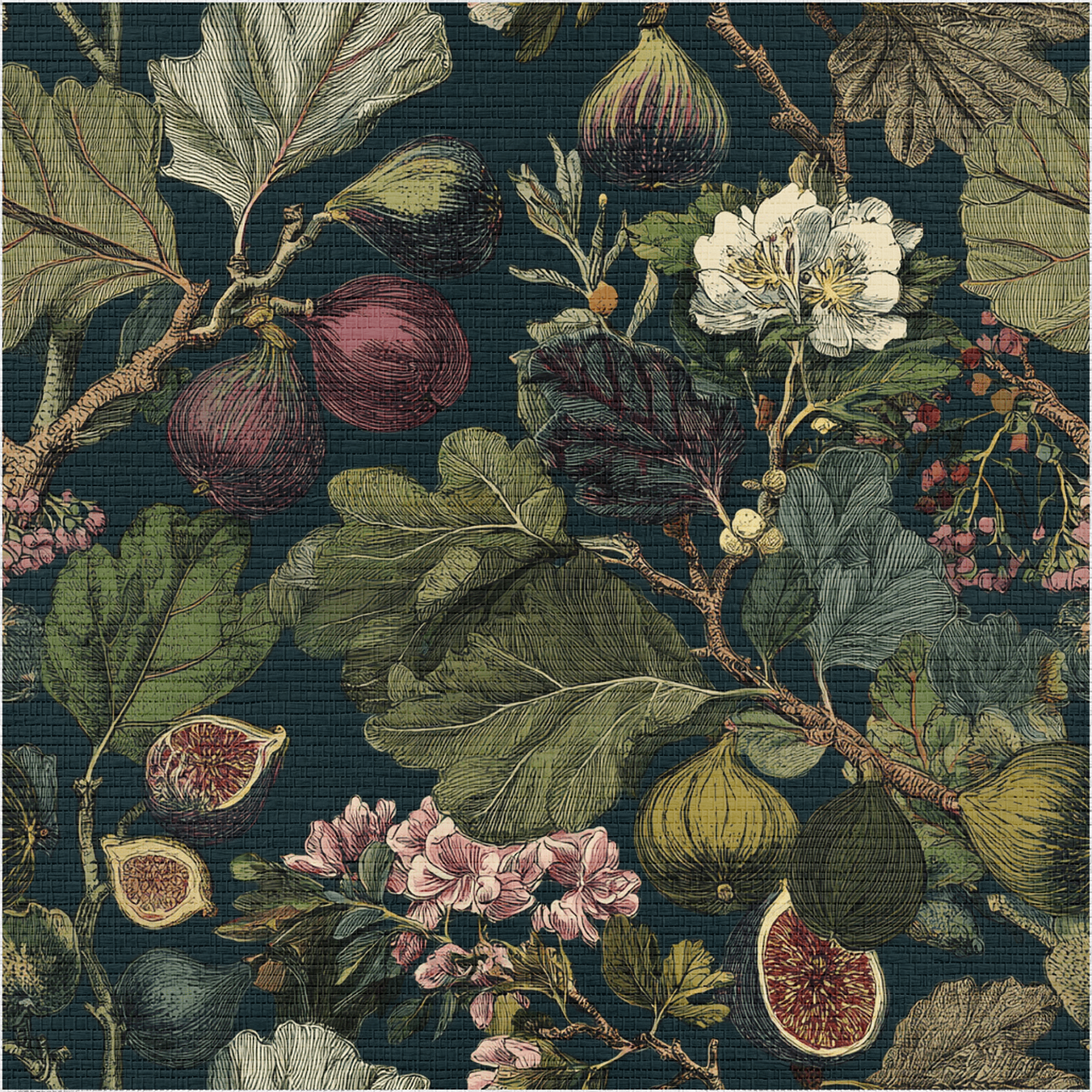 Wild Fig Grove Faux Grasscloth Wallpaper